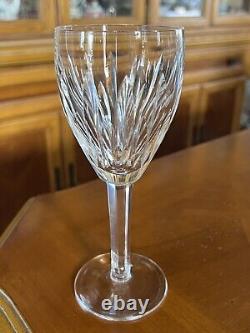 Set of 8 Vintage Waterford Crystal Carina Wine Glasses Goblets 7 1/8 Tall