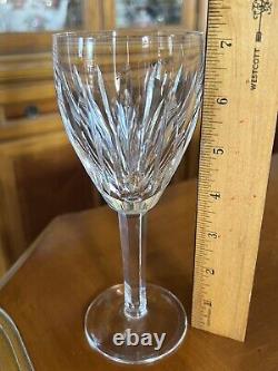 Set of 8 Vintage Waterford Crystal Carina Wine Glasses Goblets 7 1/8 Tall