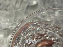 Set of 8 WATERFORD CRYSTAL Lismore 6-7/8 Water Goblet/Wine Glasses IRELAND Vtg