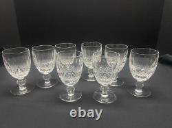 Set of 8 Waterford Colleen Claret Short Stemmed WINE Glasses 4-3/4 Tall