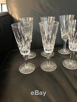 Set of 8 Waterford Crystal LISMORE Champagne Wine Glasses Size 7 1/4