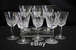 Set of 8 Waterford Crystal Lismore 5 7/8 Wine Glasses / Water Goblets MINT