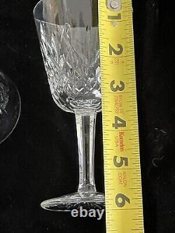 Set of 8 Waterford Lismore Crystal Claret Wine Goblets Glasses 5 7/8 Tall EUC