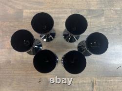 Set of Black BLOCK Crystal Capers Wine Glasses, Pitcher Midnight MCM