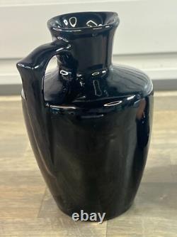 Set of Black BLOCK Crystal Capers Wine Glasses, Pitcher Midnight MCM