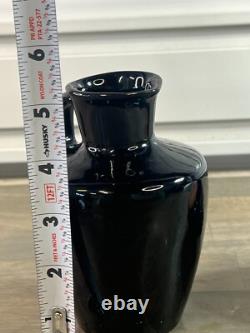 Set of Black BLOCK Crystal Capers Wine Glasses, Pitcher Midnight MCM