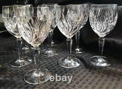 Set of Eight Gorham Crystal Wine Glasses Nocturne Stunning & Beautiful 7