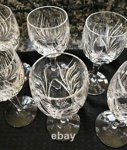 Set of Eight Gorham Crystal Wine Glasses Nocturne Stunning & Beautiful 7