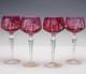 Set of Four East German Imperlux Crystal to Cut to Clear Wine Goblets 8