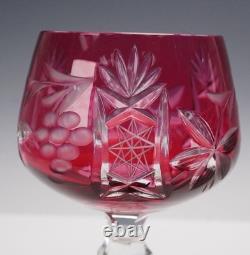 Set of Four East German Imperlux Crystal to Cut to Clear Wine Goblets 8