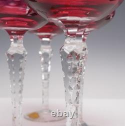 Set of Four East German Imperlux Crystal to Cut to Clear Wine Goblets 8