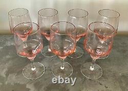 Set of Mikasa Pink Wine Glasses 7 Large and 5 Small MINT CONDITION