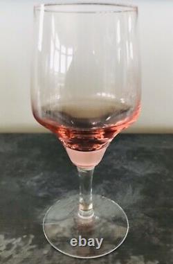 Set of Mikasa Pink Wine Glasses 7 Large and 5 Small MINT CONDITION