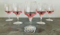 Set of Mikasa Pink Wine Glasses 7 Large and 5 Small MINT CONDITION