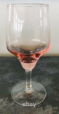 Set of Mikasa Pink Wine Glasses 7 Large and 5 Small MINT CONDITION