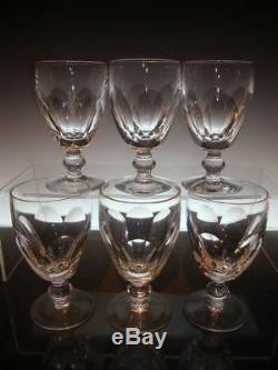 Set of Six (6) Waterford Crystal KATHLEEN Claret Red Wine Glasses