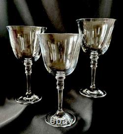 Set of Three (3) Ralph Lauren Crystal LANDON Clear 8 Wine Glasses