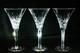 Set of Three Waterford Ashbourne (Cut Base) Large Claret Stems Made In Ireland