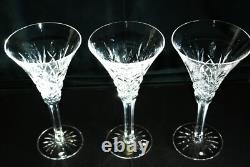 Set of Three Waterford Ashbourne (Cut Base) Large Claret Stems Made In Ireland