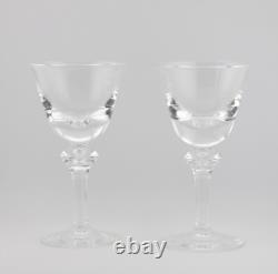 Set of Two Steuben Teardrop-stem Wine Glasses