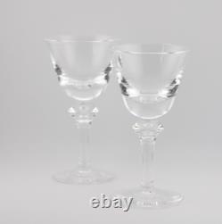Set of Two Steuben Teardrop-stem Wine Glasses
