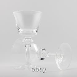 Set of Two Steuben Teardrop-stem Wine Glasses