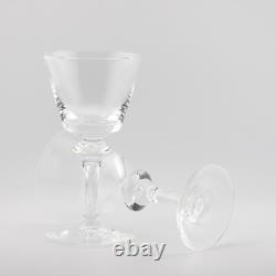 Set of Two Steuben Teardrop-stem Wine Glasses
