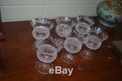 Set of six Edinburgh Crystal THISTLE wine glasses 4 & 3/4 high EXCELLENT