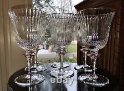 Sevres Cristal France Ritz Gold 7 1/4 Goblet Wine Glasses (11) c. 1993-98