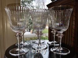 Sevres Cristal France Ritz Gold 7 1/4 Goblet Wine Glasses (11) c. 1993-98