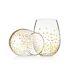Shannon Crystal Gold Luxe Stemless Wine Goblets Set Of 8 Elegant Crystal Glasses