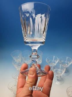 Signed Hawkes Crystal Cut Glass 16 Goblets 5 Water, 8 Wine, 3 Sherbet Sizes