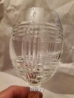 Signed Ralph Lauren Crystal Glen Plaid Wine Stemware Glass