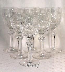 Six Waterford Cut Crystal Curraghmore Claret Wine 7 Glasses Mint