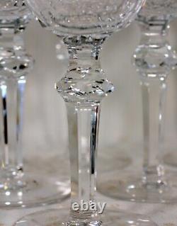 Six Waterford Cut Crystal Curraghmore Claret Wine 7 Glasses Mint