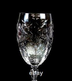 Sloan Bro Brilliant Crystal Coronation Pattern 2 Piece 6 Wine Glasses
