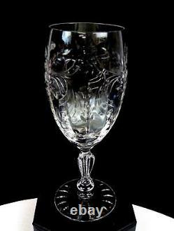 Sloan Bro Brilliant Crystal Coronation Pattern 2 Piece 6 Wine Glasses