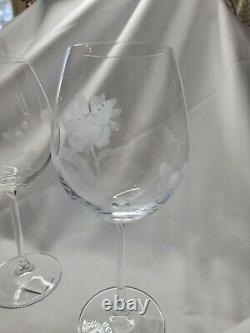 Spode Floral Haven 3 Wine Goblets or Glasses 9 1/4 Rare