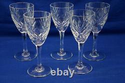 St Louis Chantilly Clear (5) Claret Wine Glasses, 6