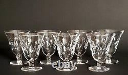 St Louis Crystal Beautiful Cut Wine Glasses Set of 7 SIGNED