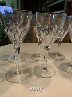 St Louis Crystal France Bristol Burgundy Wine Glasses Lot Of 6 7