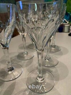 St Louis Crystal France Bristol Burgundy Wine Glasses Lot Of 6 7