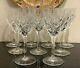 St Louis Crystal France Chantilly Burgundy Wine Glass Set of 9