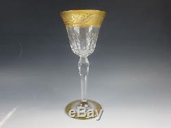St. Louis Crystal STELLA-GOLD ENCRUSTED Burgundy Wine Glass EXCELLENT