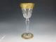 St. Louis Crystal STELLA-GOLD ENCRUSTED Burgundy Wine Glass EXCELLENT