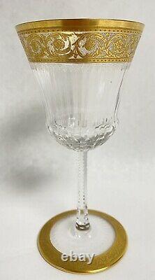 St. Louis Crystal Thistle Gold Encrusted Wine Glass