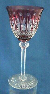 St. Louis Crystal Tommy Amethyst 7 3/4 Hock Wine Made In France Signed
