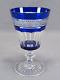 St Louis French Trianon Pattern Cobalt Cut to Clear 4 1/2 Inch Claret Wine