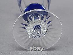 St Louis French Trianon Pattern Cobalt Cut to Clear 4 1/2 Inch Claret Wine