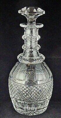 St. Louis Trianon Crystal Large Glass Triple Ring Neck Barware Wine Decanter